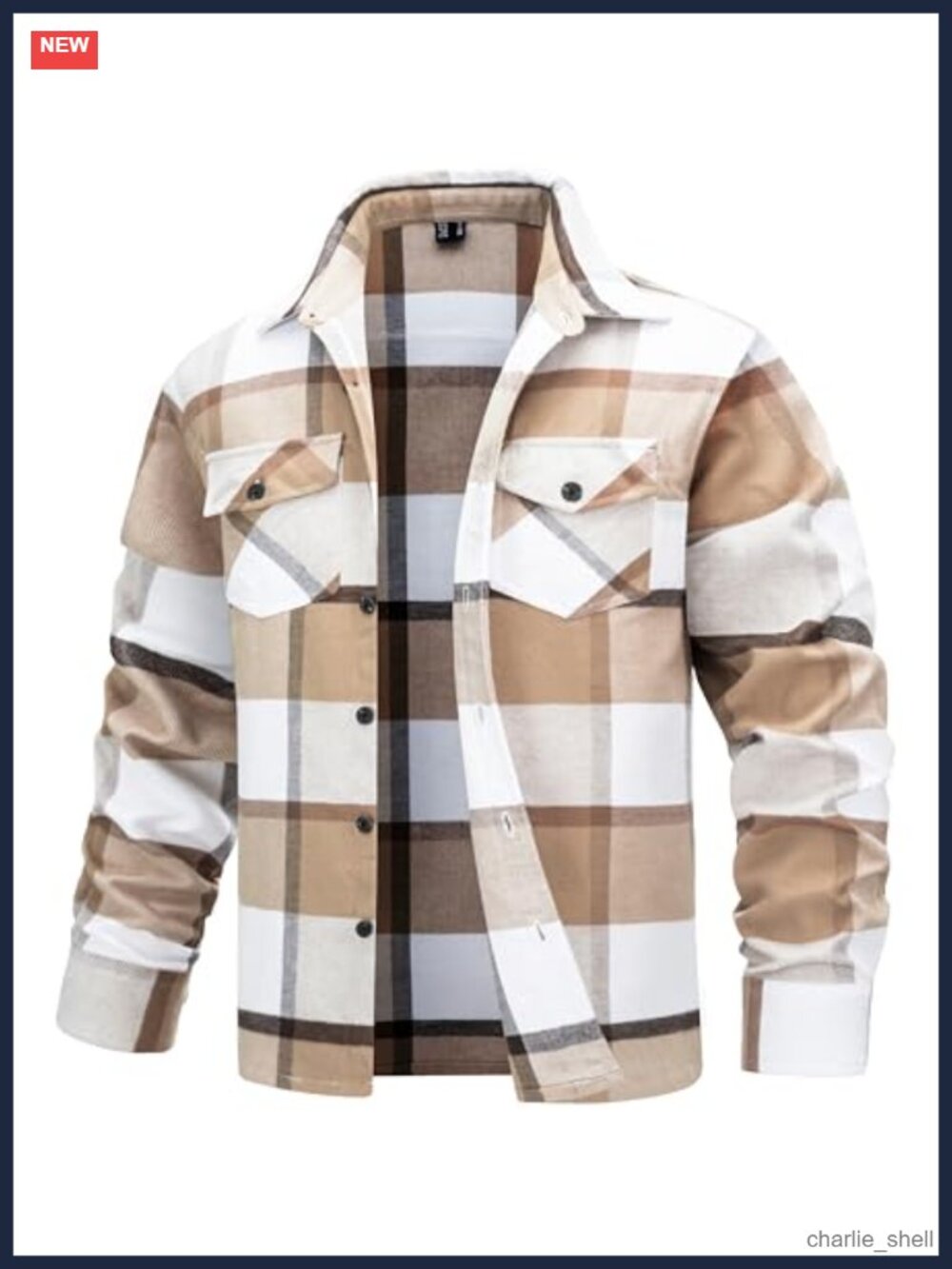 Men's Flannel Shirt Casual Button Down Long Sleeve Plaid Shirt